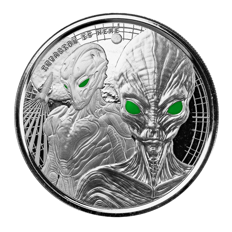 Image pour Pièce d’argent colorée de 1 oz, Alien du Ghana (2023) à partir de Métaux précieux TD